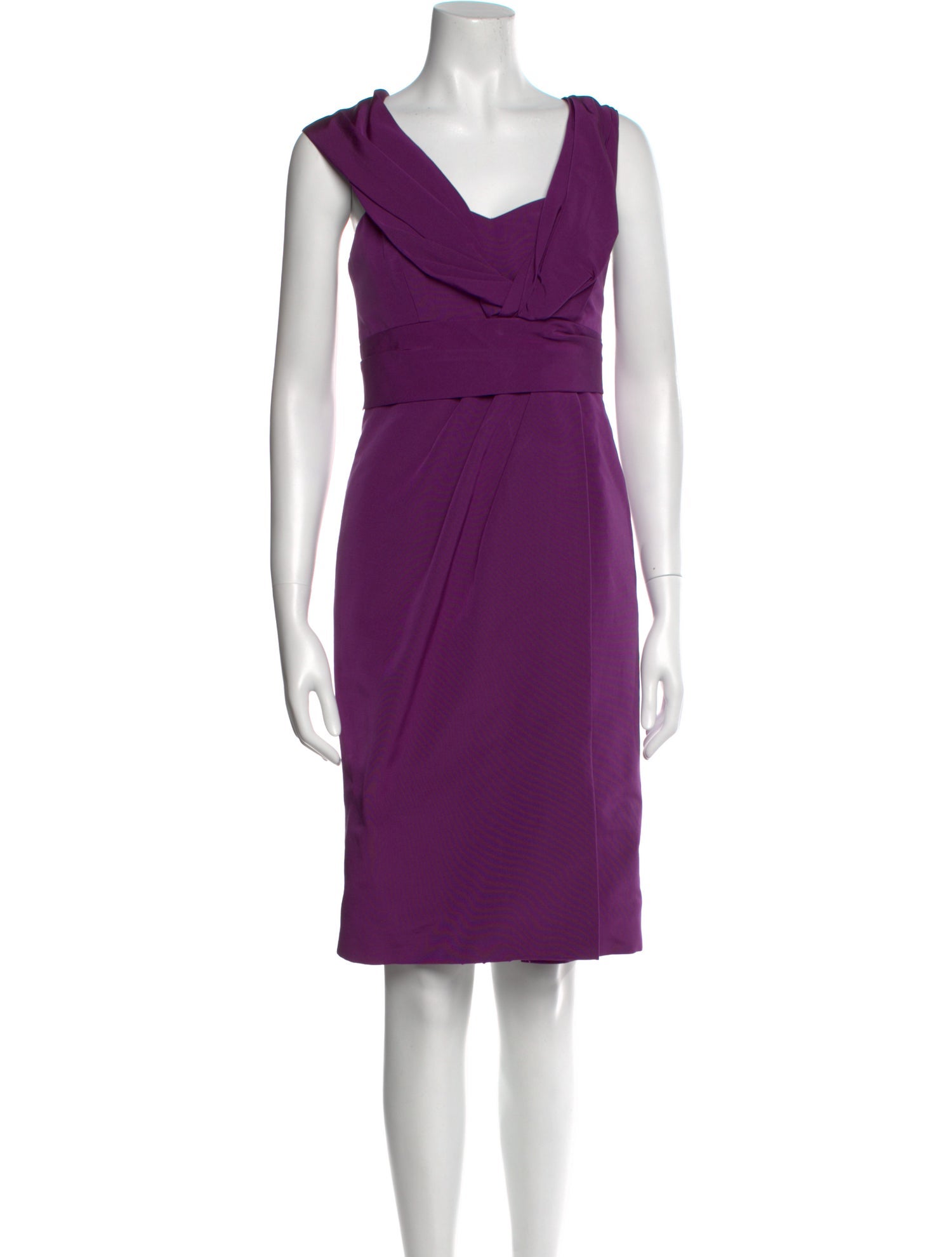 Carolina Herrera Cowl Neck Knee-Length Dress