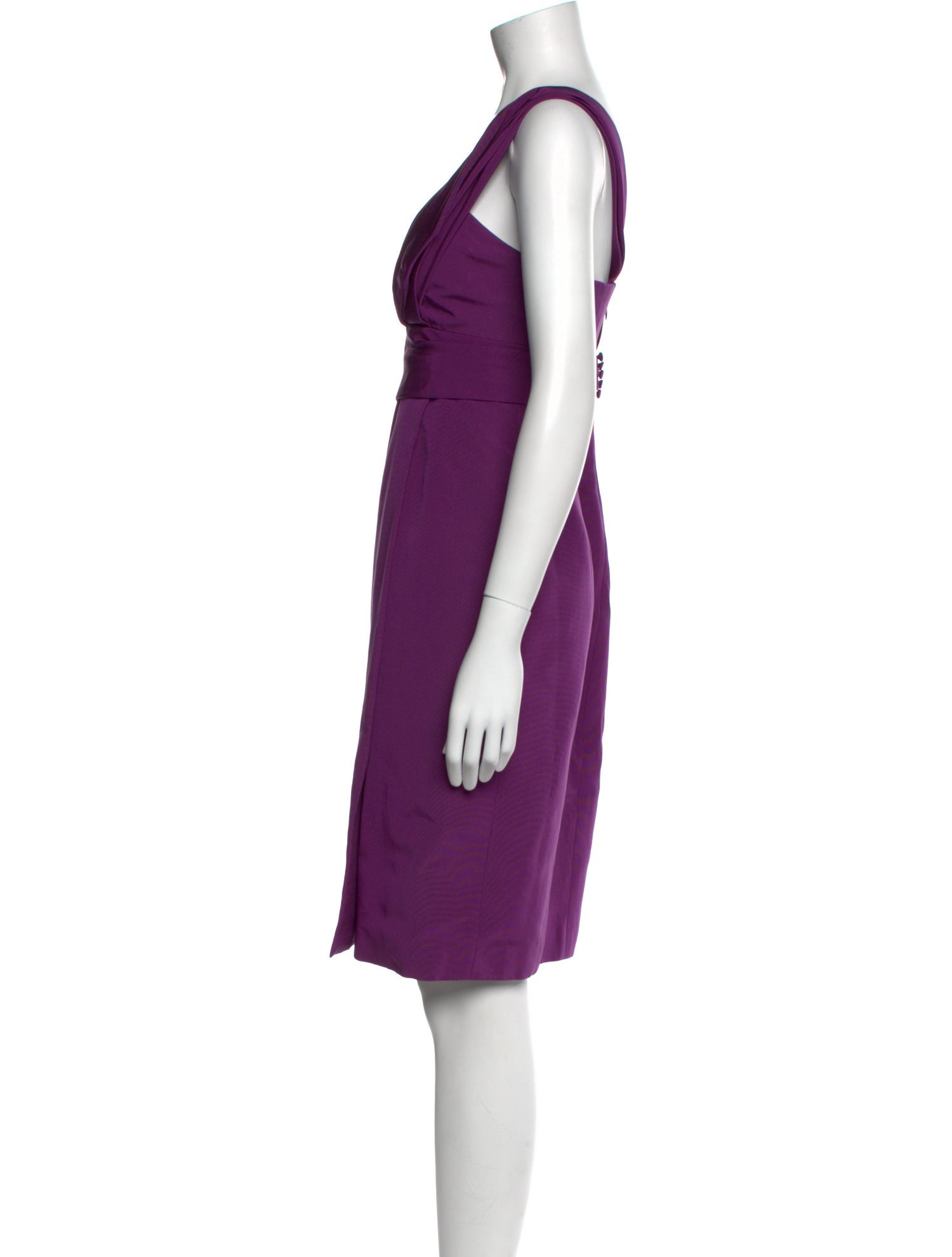 Carolina Herrera Cowl Neck Knee-Length Dress