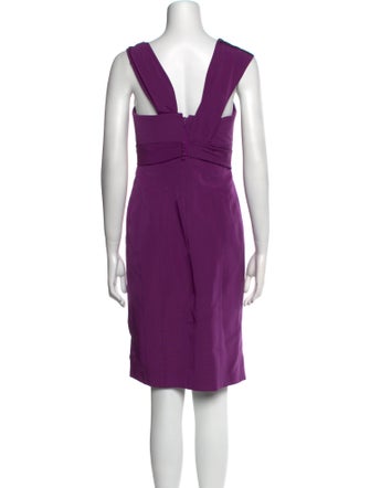 Carolina Herrera Cowl Neck Knee-Length Dress