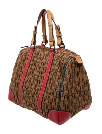 CH Carolina Herrera Canvas Top Handle Bag