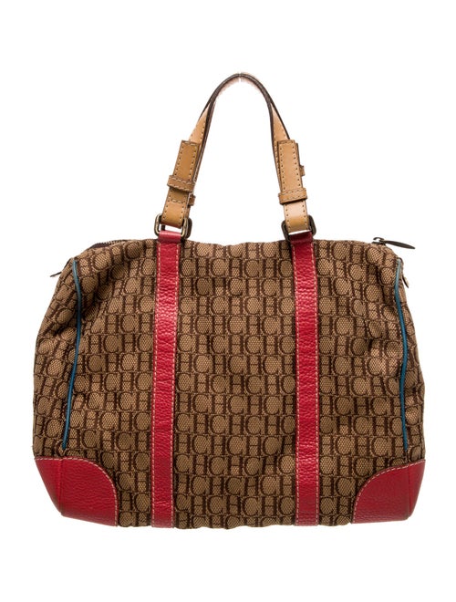 CH Carolina Herrera Canvas Top Handle Bag