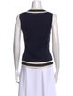 Carolina Herrera Virgin Wool Striped Top