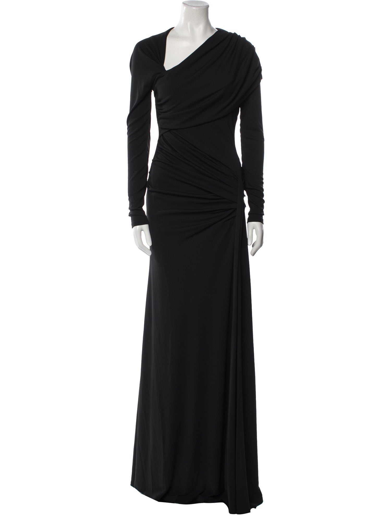Carolina Herrera One-Shoulder Long Dress