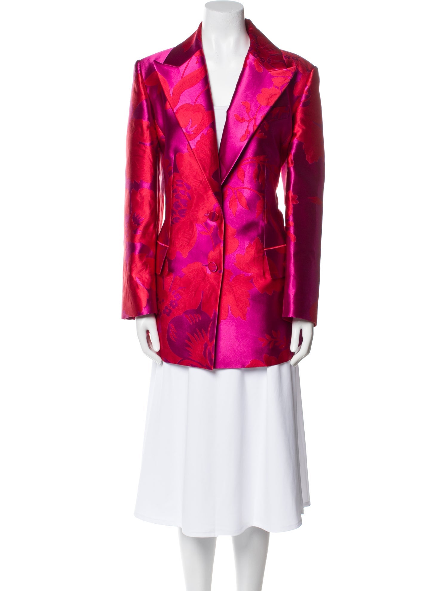 Carolina Herrera Floral Print Evening Jacket
