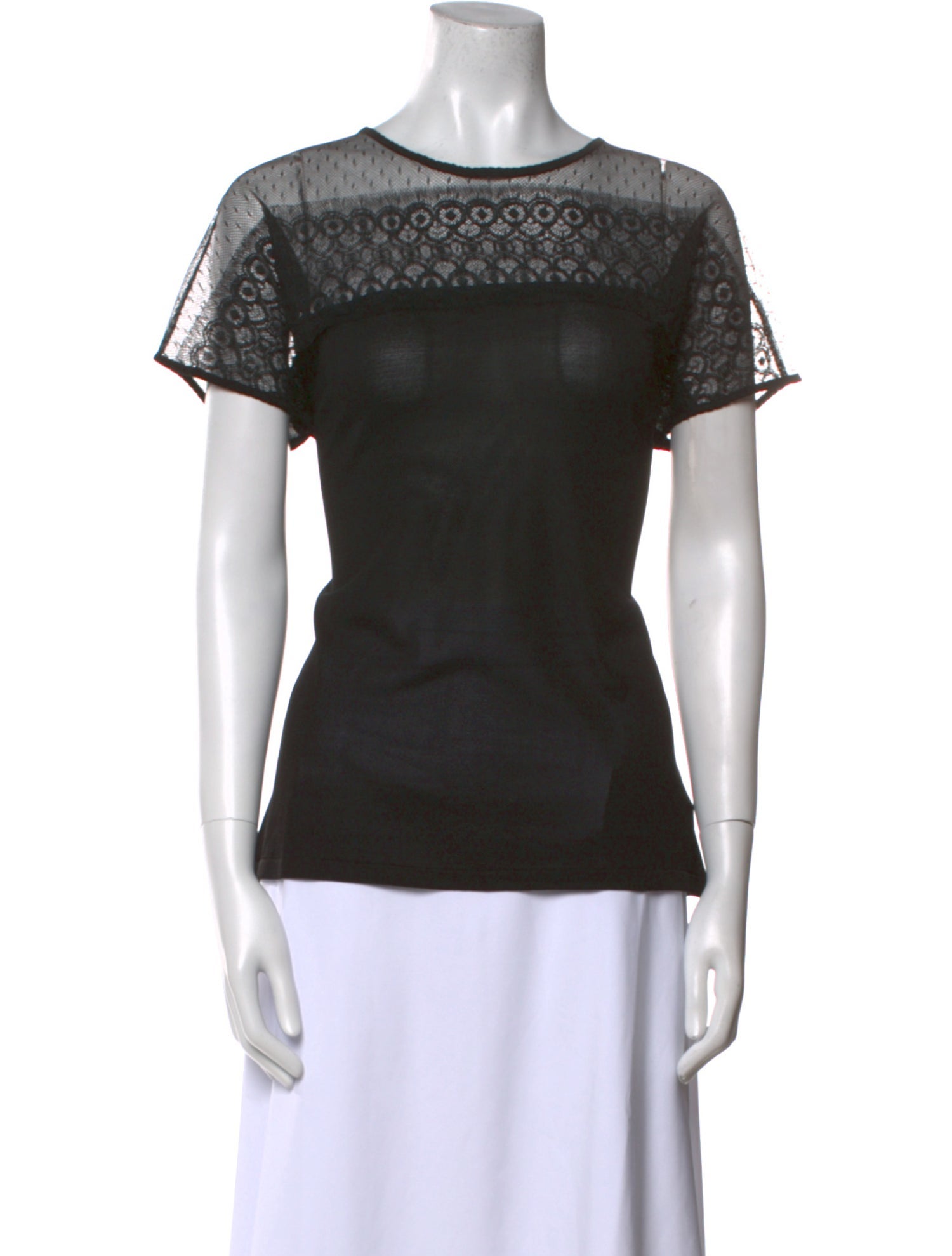 Carolina Herrera Silk Scoop Neck Top