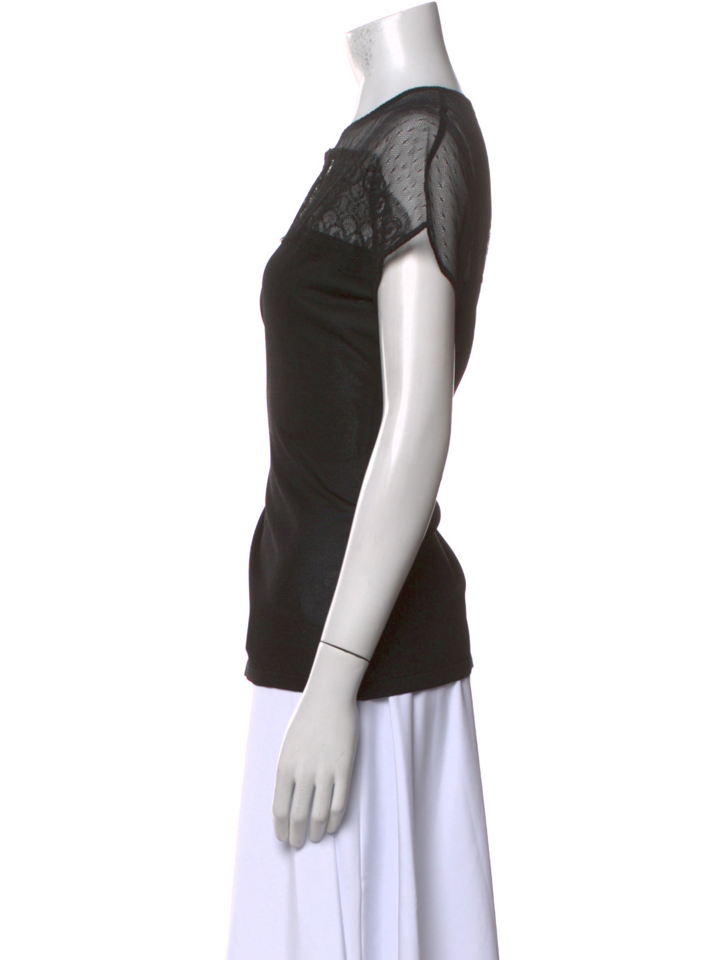 Carolina Herrera Silk Scoop Neck Top