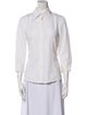 Carolina Herrera Three-Quarter Sleeve Button-Up Top