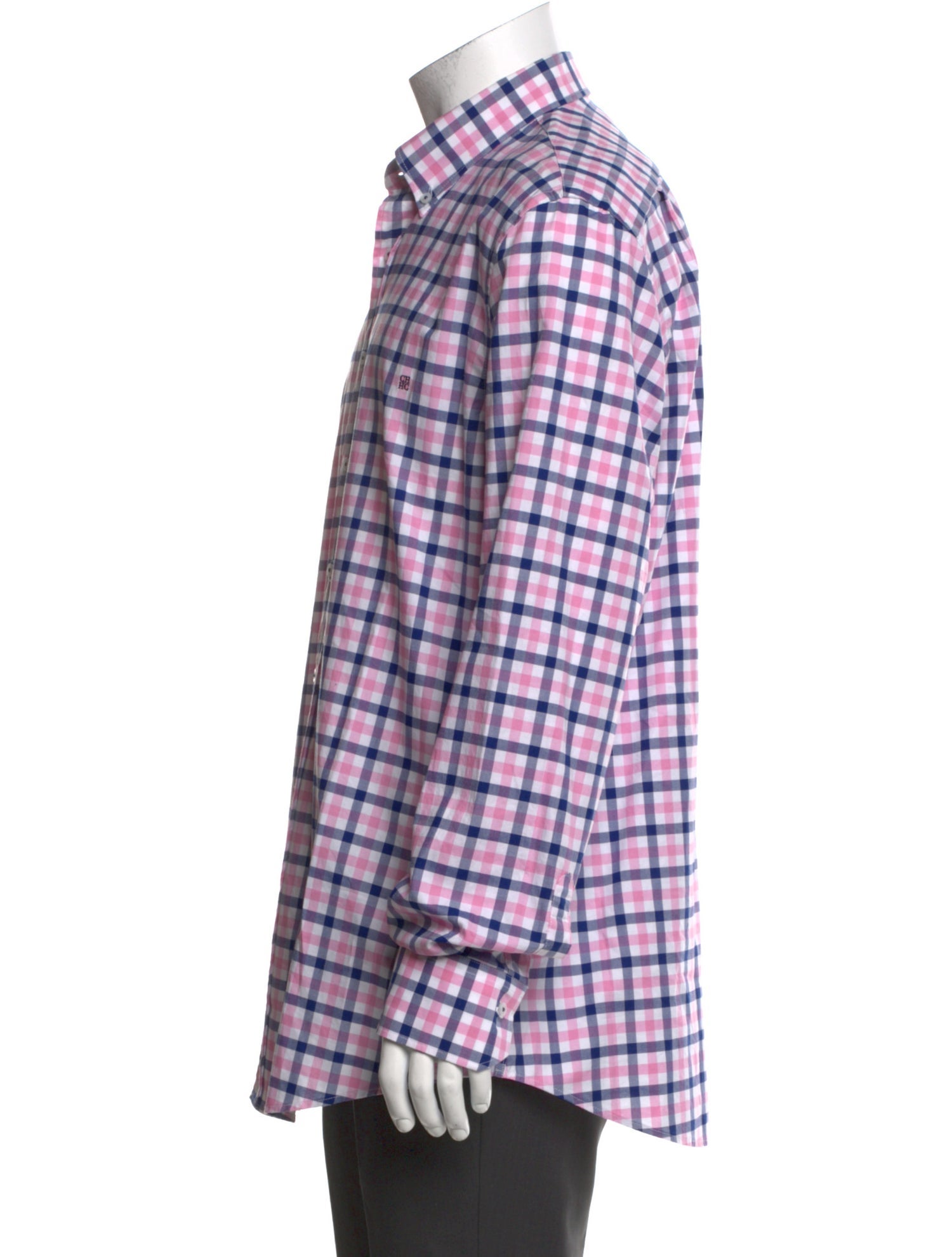 CH Carolina Herrera Plaid Print Long Sleeve Shirt