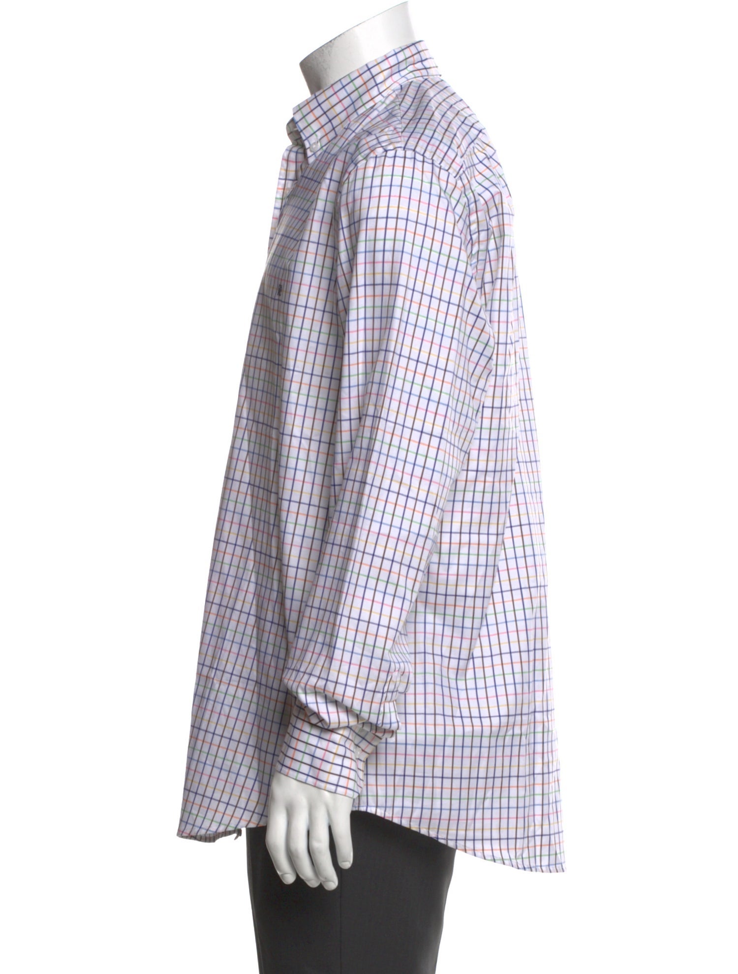 CH Carolina Herrera Plaid Print Long Sleeve Dress Shirt w/ Tags