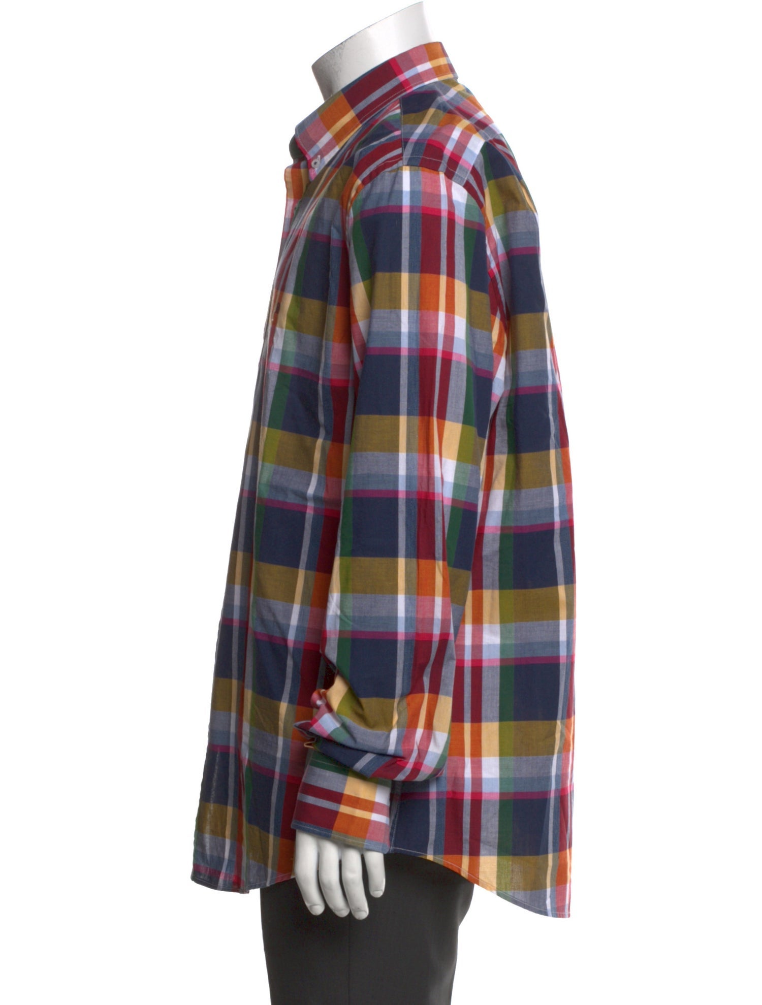 CH Carolina Herrera Plaid Print Long Sleeve Shirt w/ Tags