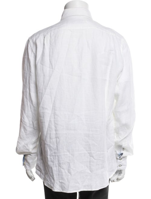 Carolina Herrera Linen Long Sleeve Dress Shirt