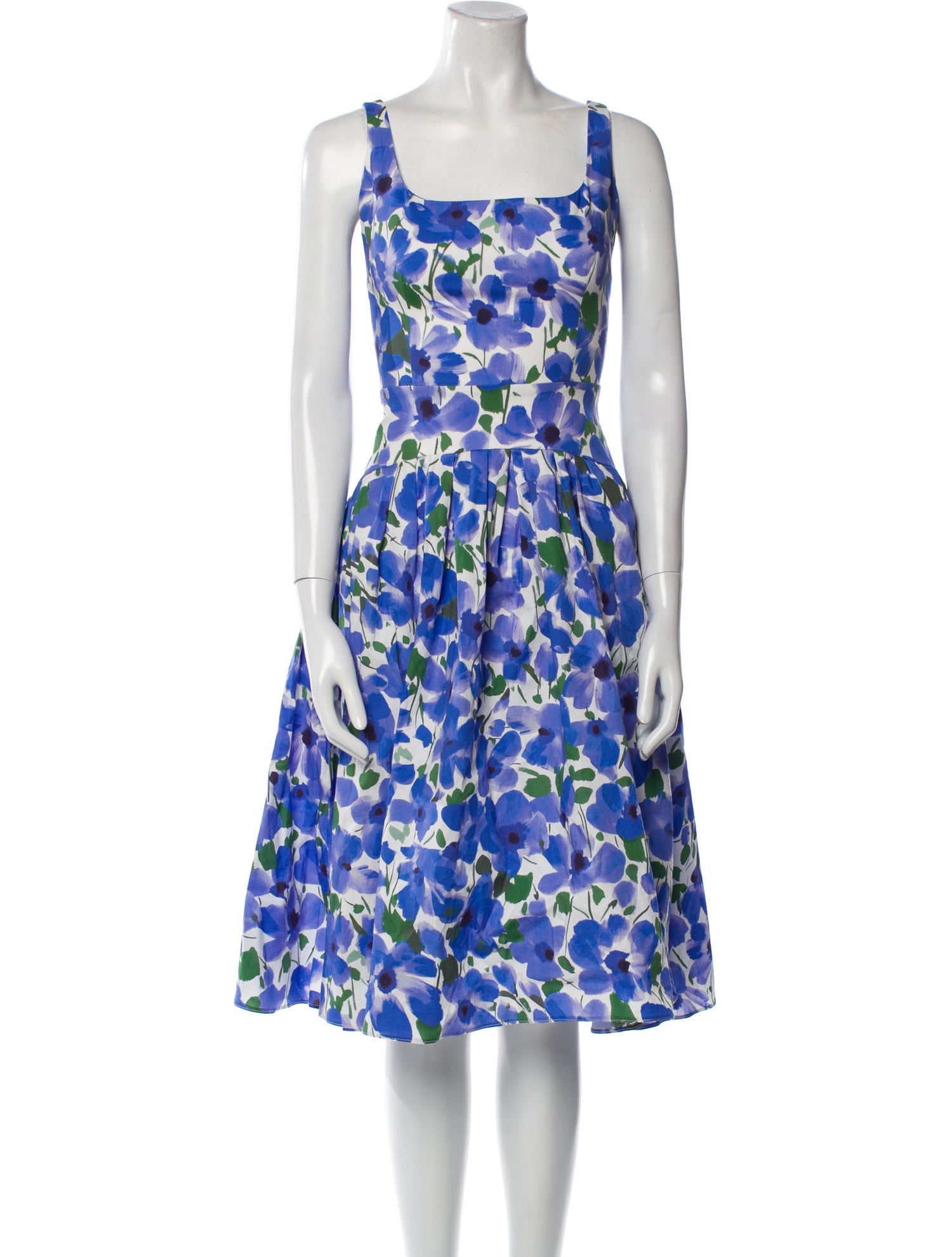 Carolina Herrera Floral Print Knee-Length Dress