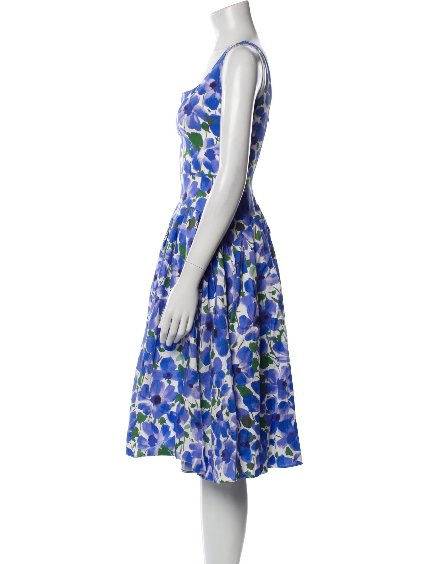 Carolina Herrera Floral Print Knee-Length Dress