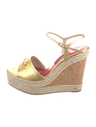 Carolina Herrera Leather Espadrilles