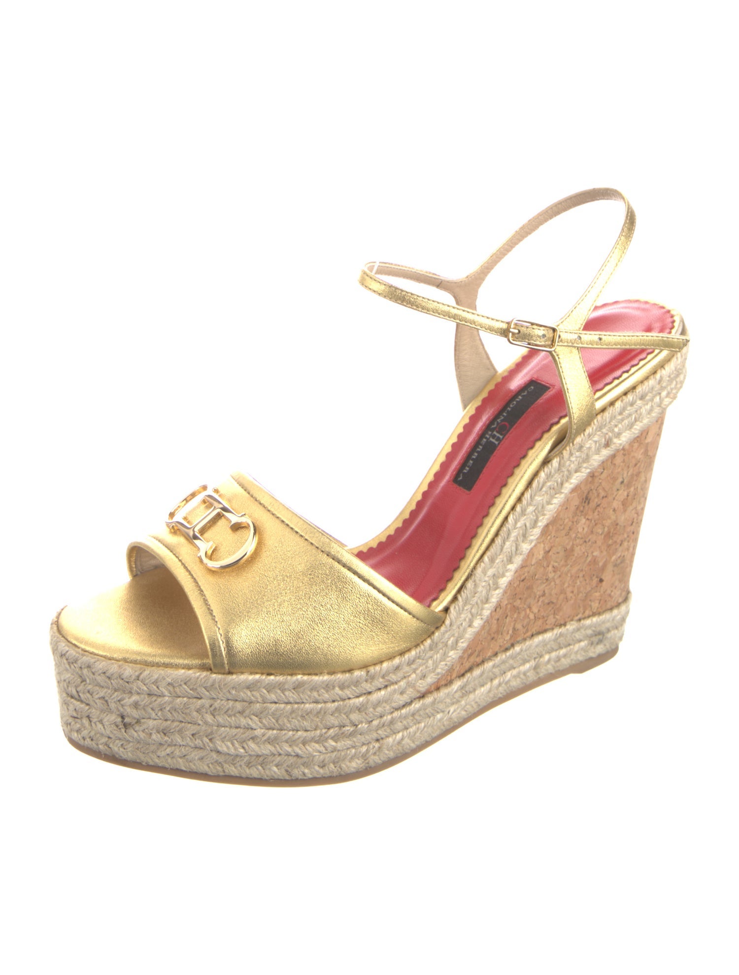 Carolina Herrera Leather Espadrilles