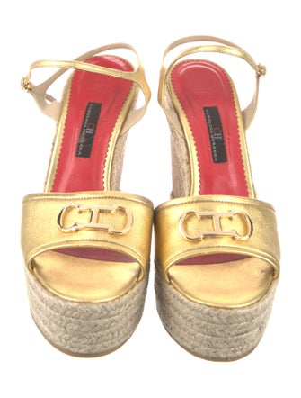 Carolina Herrera Leather Espadrilles