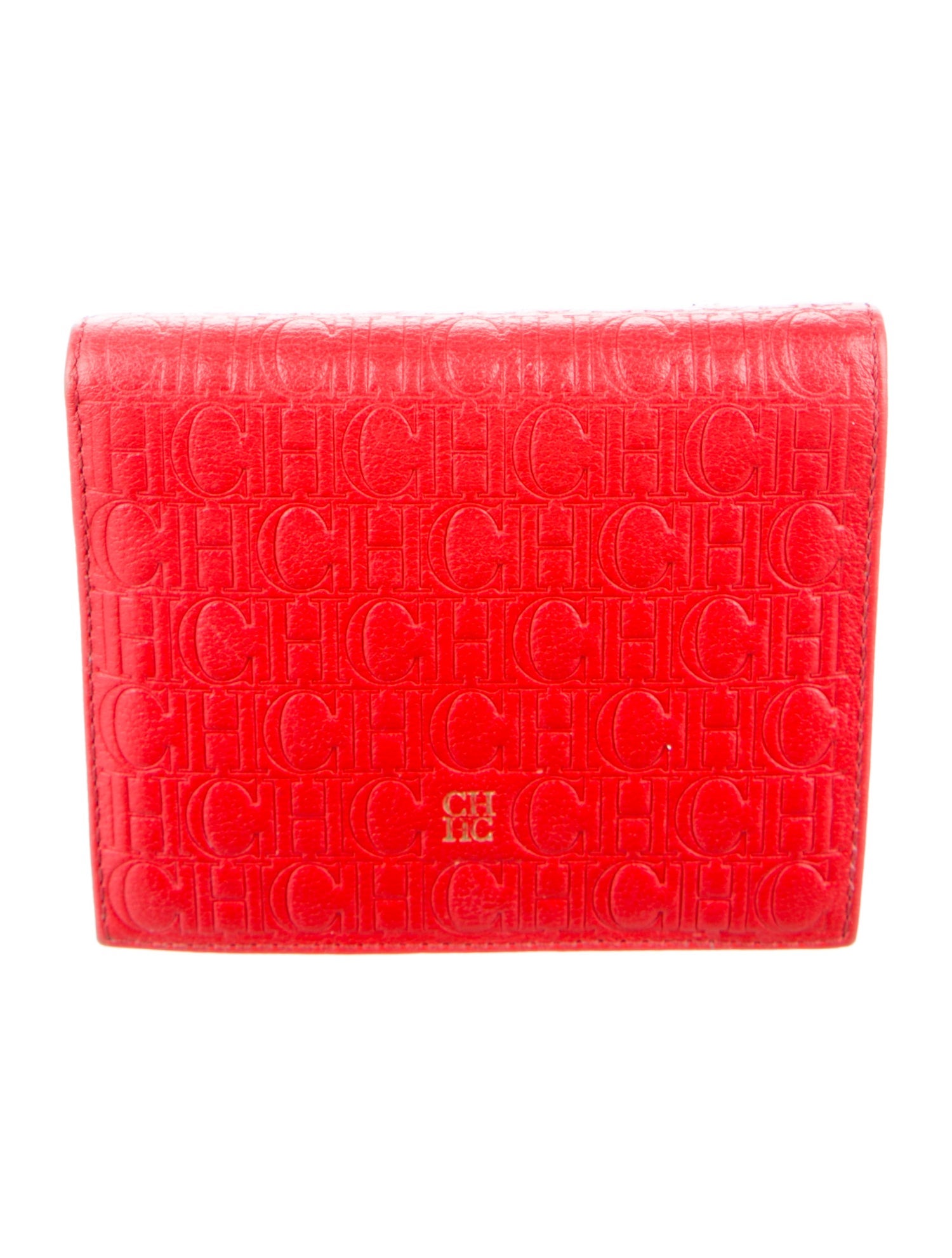 Carolina Herrera Leather Compact Wallet w/ Tags