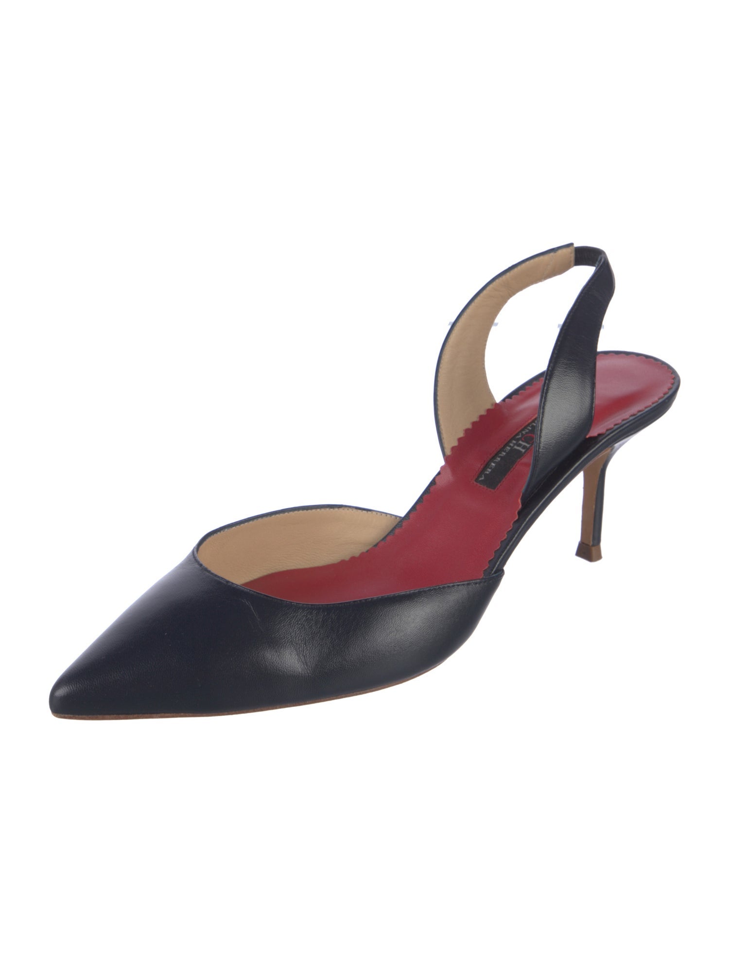 Carolina Herrera Leather Slingback Pumps