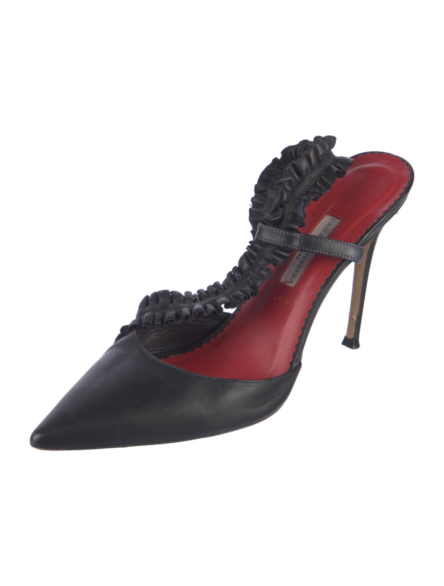 Carolina Herrera Leather Slingback Pumps