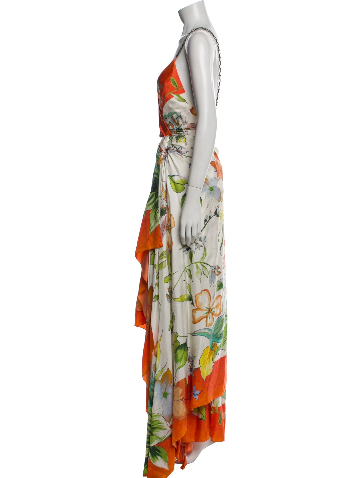Carolina Herrera Floral Print Long Dress