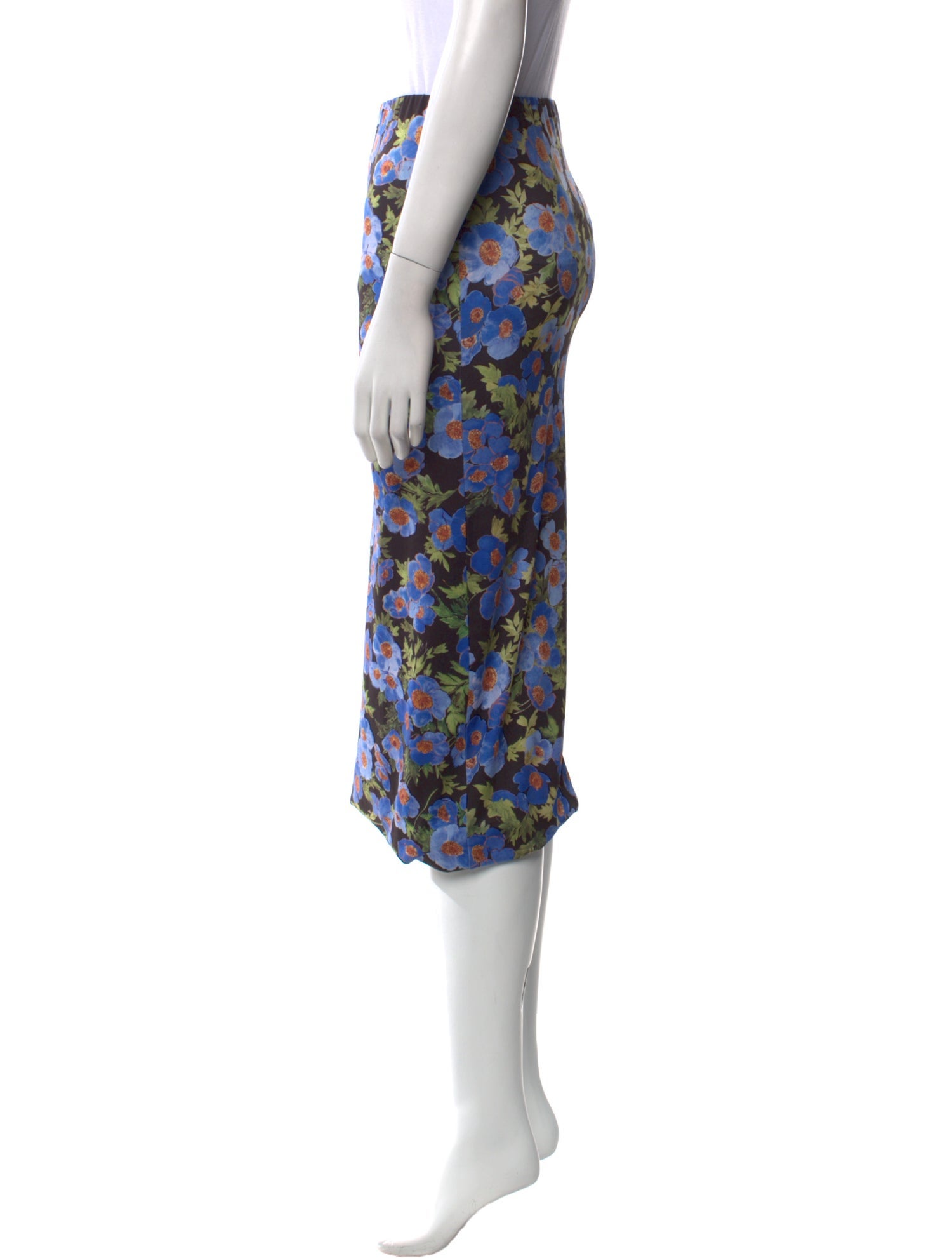 Carolina Herrera Floral Print Midi Length Skirt