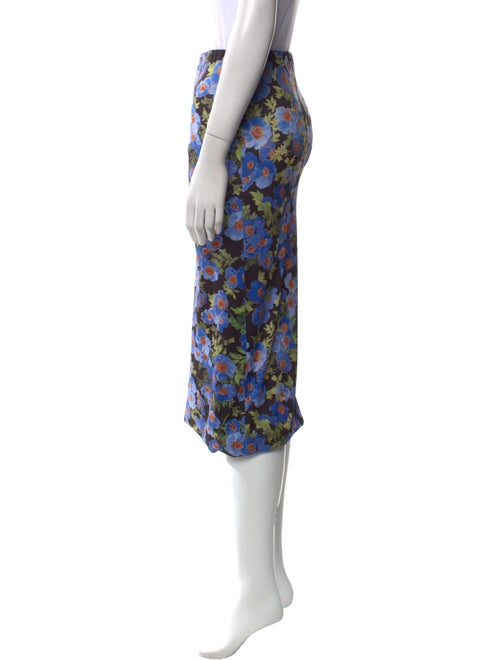 Carolina Herrera Floral Print Midi Length Skirt