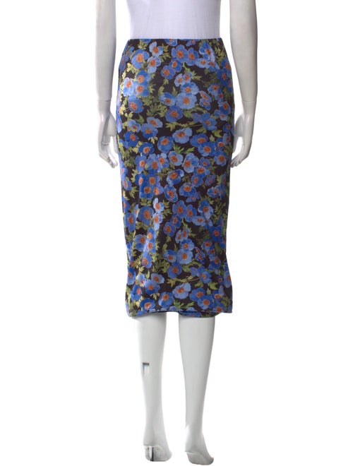 Carolina Herrera Floral Print Midi Length Skirt