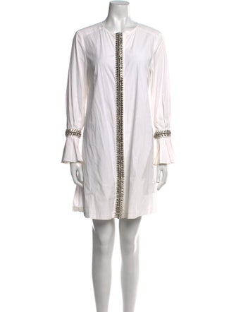 Carolina Herrera V-Neck Mini Dress