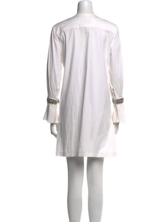 Carolina Herrera V-Neck Mini Dress