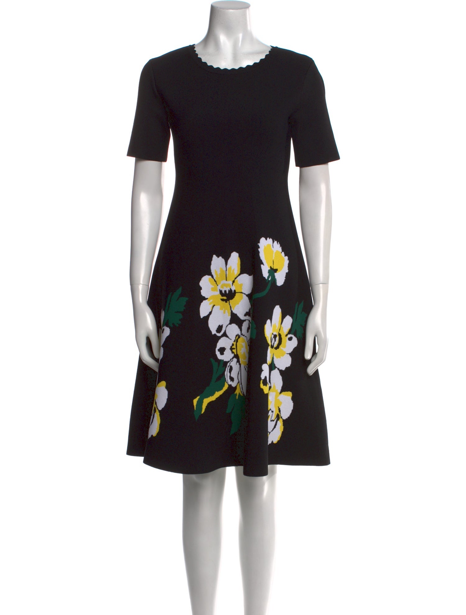 Carolina Herrera Floral Print Knee-Length Dress