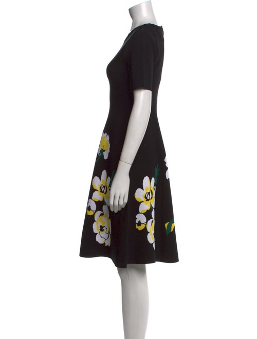 Carolina Herrera Floral Print Knee-Length Dress