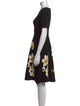 Carolina Herrera Floral Print Knee-Length Dress