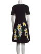 Carolina Herrera Floral Print Knee-Length Dress