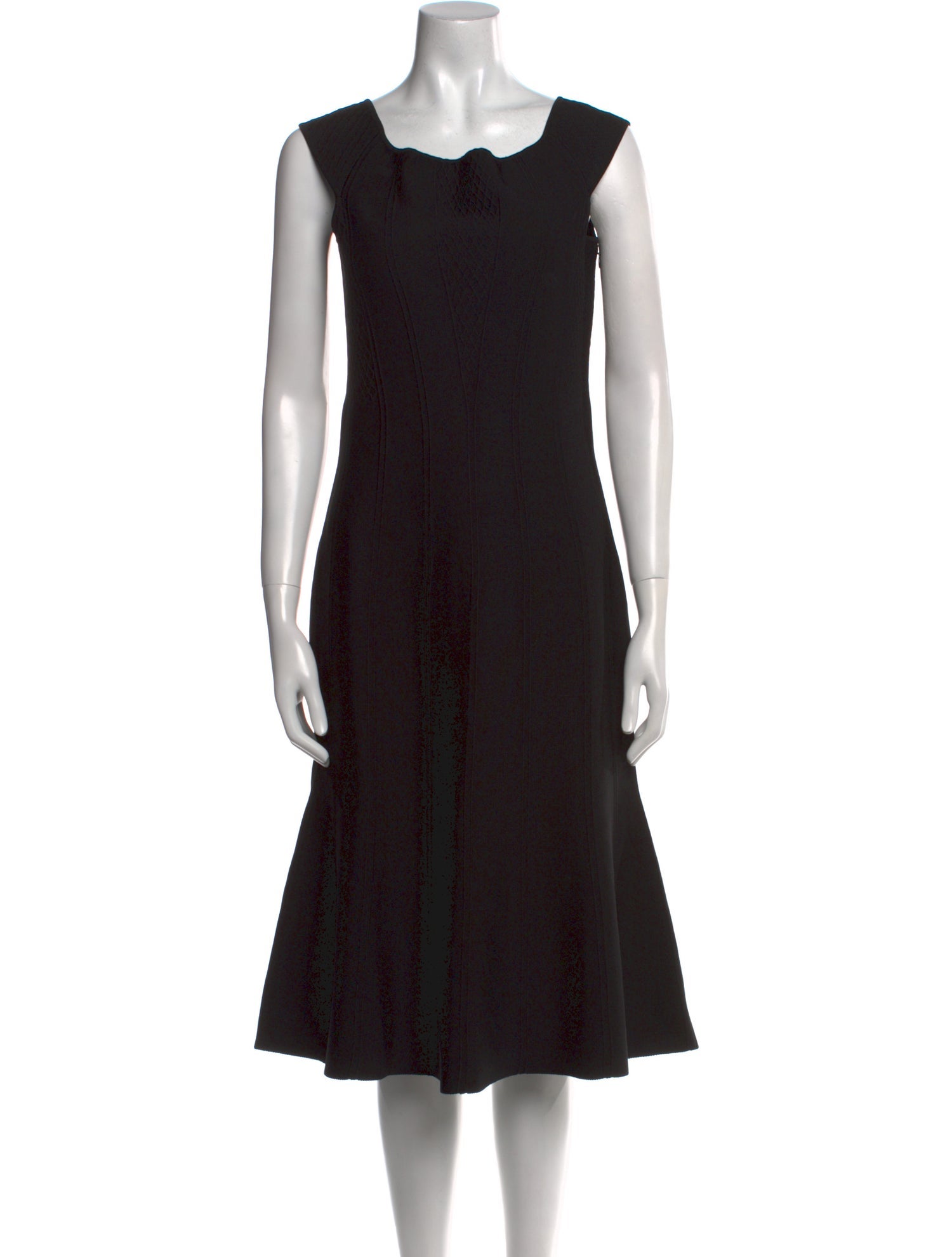 Carolina Herrera Square Neckline Midi Length Dress