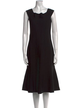 Carolina Herrera Square Neckline Midi Length Dress