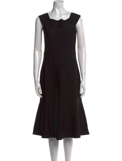 Carolina Herrera Square Neckline Midi Length Dress