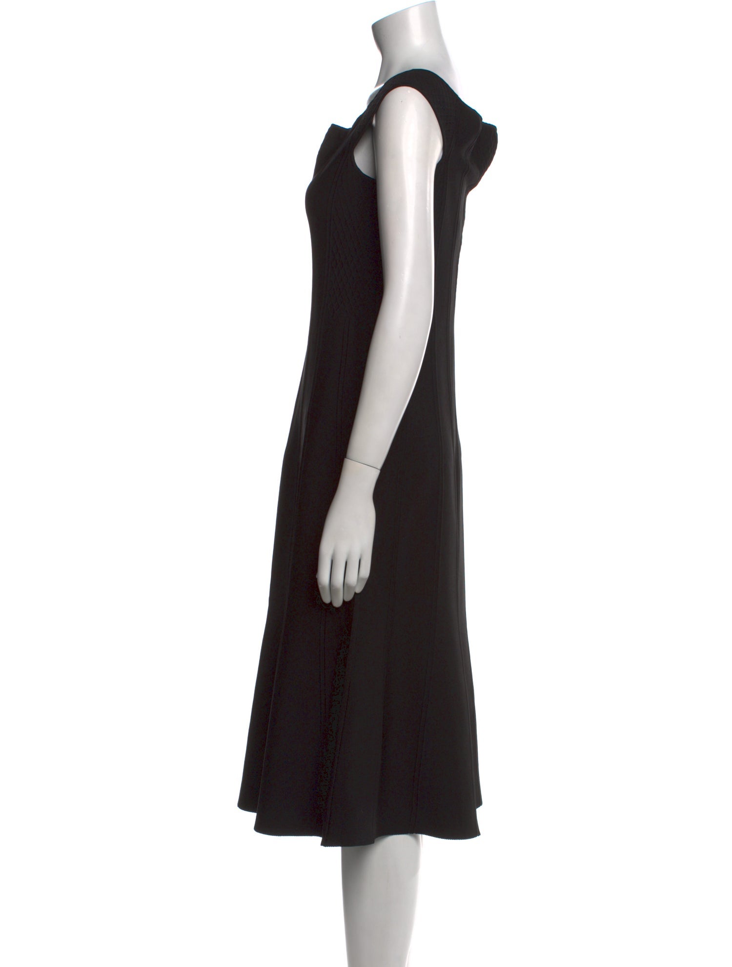 Carolina Herrera Square Neckline Midi Length Dress