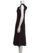 Carolina Herrera Square Neckline Midi Length Dress
