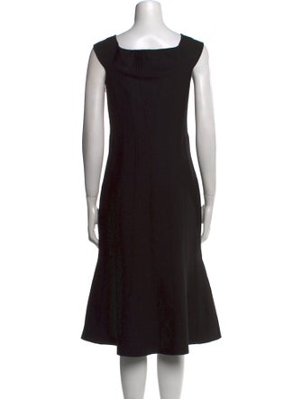Carolina Herrera Square Neckline Midi Length Dress