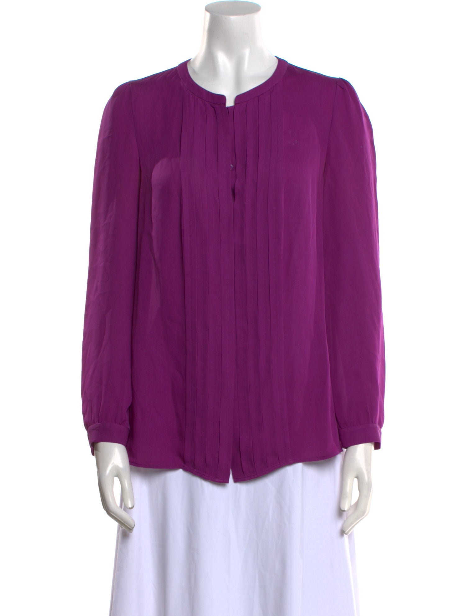 Carolina Herrera Silk Crew Neck Blouse