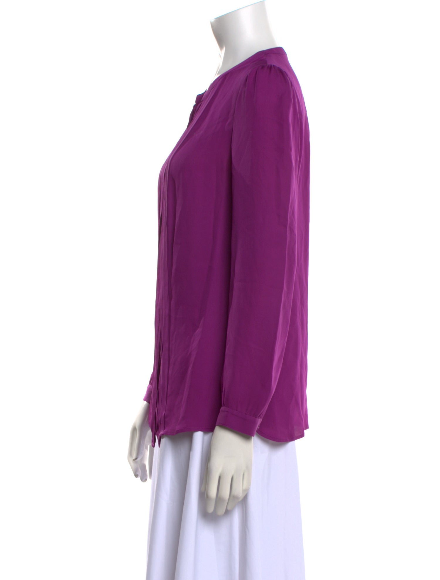 Carolina Herrera Silk Crew Neck Blouse