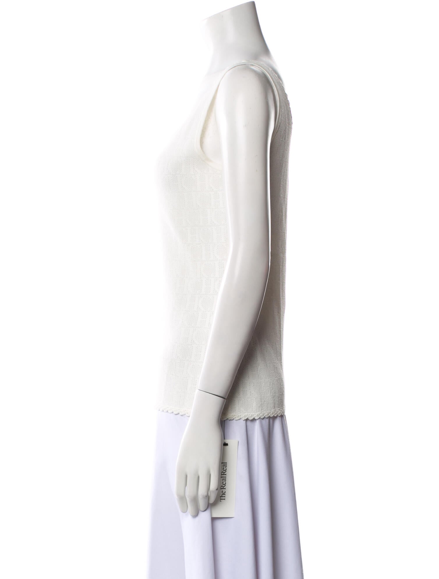 Carolina Herrera Scoop Neck Sleeveless Top