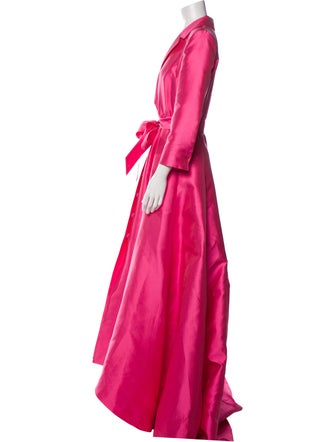 Carolina Herrera V-Neck Long Dress