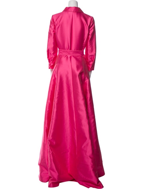 Carolina Herrera V-Neck Long Dress