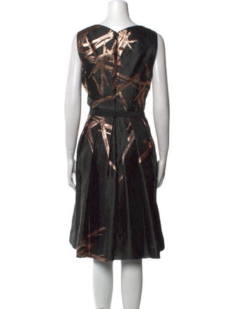 Carolina Herrera Printed Midi Length Dress