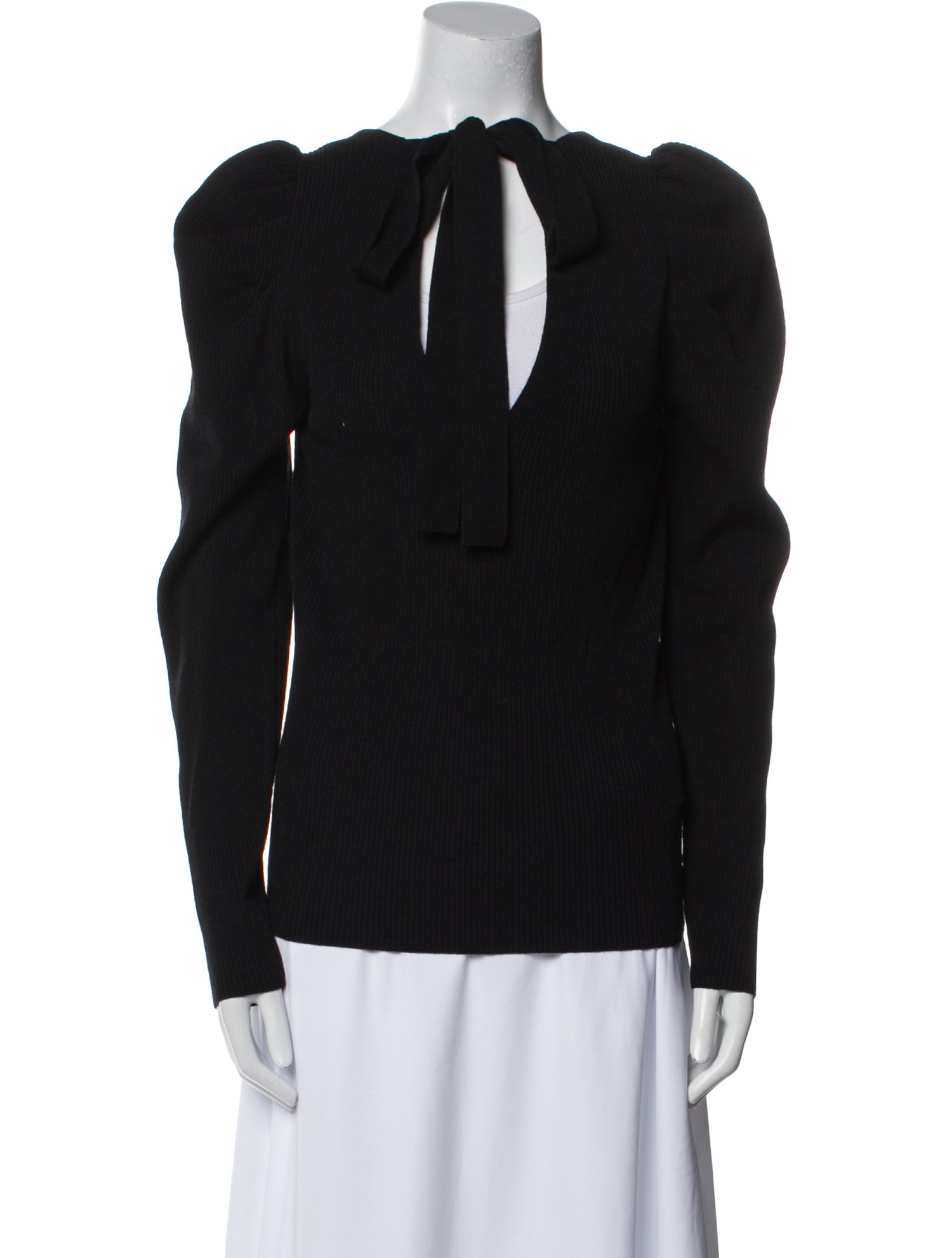 Carolina Herrera Tie Neck Long Sleeve Blouse w/ Tags