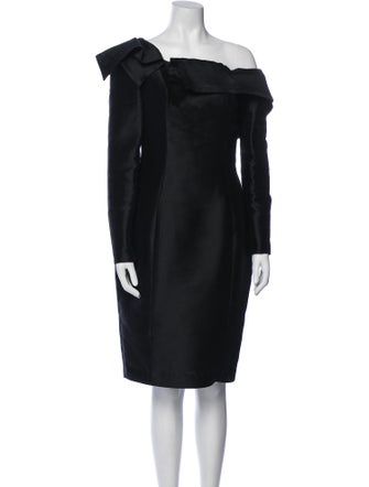 Carolina Herrera One-Shoulder Knee-Length Dress