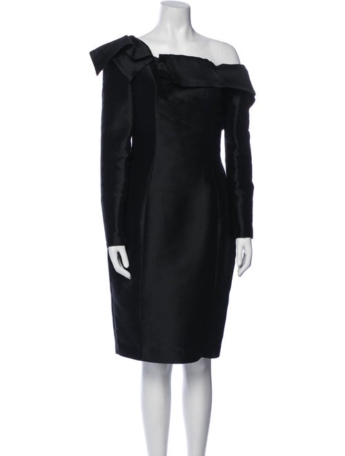 Carolina Herrera One-Shoulder Knee-Length Dress