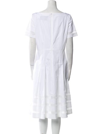 Carolina Herrera Bateau Neckline Midi Length Dress