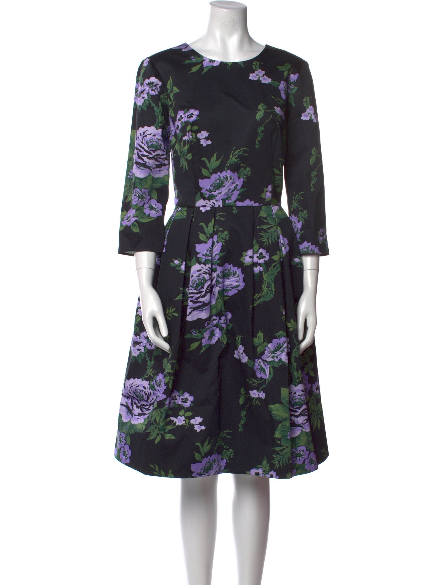 Carolina Herrera Floral Print Knee-Length Dress